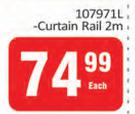 Window Lines Clipper Track Double Curtain Rail 2m 107971L