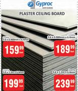 Gyproc Plaster Ceiling Board 3.0 x 1.2m x 6.4mm-Each