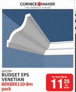 Cornice Maker Budget EPS Venetian 80 x 80 x 110-Per 8m 