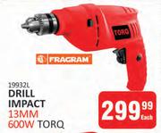 Fragram Drill Impact 13mm 600W Torq-Each