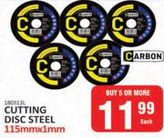 Carbon 115mm x 1mm Cutting Disc Steel-For 5