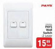 Pays Wall Switch 2 Lever-Each