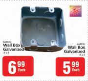 Wall Box Galvanized 4 x 4