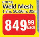 Weld Mesh 1.8m, 50 x 50m, 30m