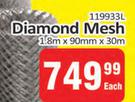 Diamond Mesh 1.8m x 90mm x 30m