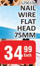 Nail Wire Flat Head 75mm