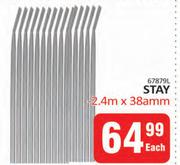 Stay 2.4m x 38mm