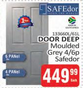 Safedor Door Deep Moulded Grey 4/6 Panel -Each