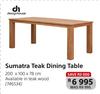 Designhouse Sumatra Teak Dining Table 200 x 100 x 78cm