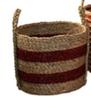 Designhouse Seagrass Basket (Seagrass Natural/ Red) 27 x 27 x 25cm