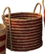Designhouse Seagrass Basket (Seagrass Natural/ Red) 33 x 33 x 30cm