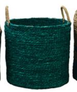Designhouse Seagrass Basket (Seagrass Natural/ Green) 39 x 39 x 35cm