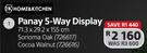Home & Kitchen Panay 5 Way Display 71.3 x 29.2 x 155cm