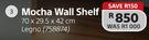 Home & Kitchen Mocha Wall Shelf (Legno) 70 x 29.5 x 42cm