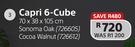 Home & Kitchen Capri 6 Cube 70 x 38 x 105cm