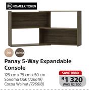 Home & Kitchen Panay 5 Way Expandable Console 125cm x 75cm x 50cm