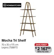 Home & Kitchen Mocha Tri Shelf (Legno) 70 x 35 x 175cm