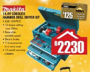 Makita 14.4V Cordless Hammer Drill Driver Kit