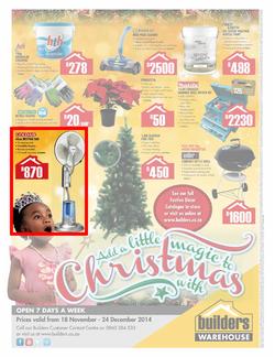 Builders Warehouse : Christmas Range ( 18 Nov - 24 Dec 2014 ), page 1