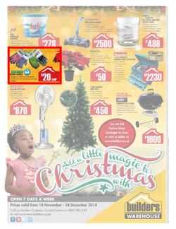 Builders Warehouse : Christmas Range ( 18 Nov - 24 Dec 2014 ), page 1
