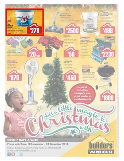 Builders Warehouse : Christmas Range ( 18 Nov - 24 Dec 2014 ), page 1