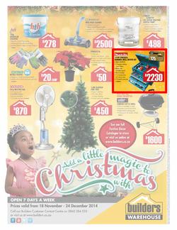 Builders Warehouse : Christmas Range ( 18 Nov - 24 Dec 2014 ), page 1