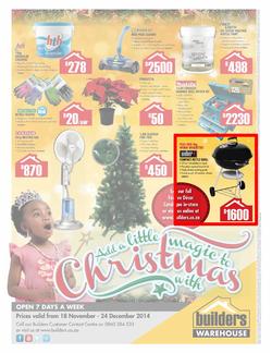 Builders Warehouse : Christmas Range ( 18 Nov - 24 Dec 2014 ), page 1