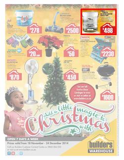 Builders Warehouse : Christmas Range ( 18 Nov - 24 Dec 2014 ), page 1