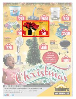 Builders Warehouse : Christmas Range ( 18 Nov - 24 Dec 2014 ), page 1