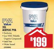 PVA Value 20Ltr Acrylic PVA