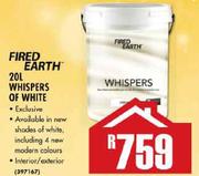 Fired Earth 20Ltr Whispers Of White