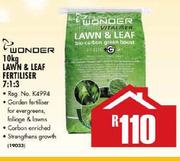 Wonder 10kg Lawn & Leaf Fertiliser 7:1:3
