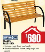 Living Out Francis Park Bench