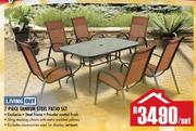 Living Out 7 Piece Tanbur Steel Patio Set-Per Set