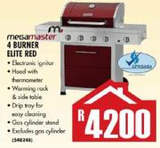 Megamaster 4 Burner Elite Red