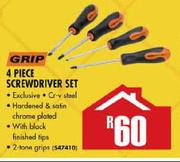 Grip 4 Piece Screwdriver Set