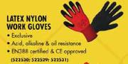 Latex Nylon Work Gloves-Per Pair
