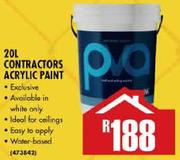 Contractors 20Ltr Acrylic Paint