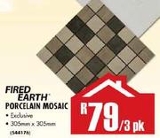 Fired Earth Porcelain Mosaic-3 Pack