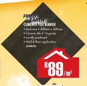 Fired Earth Cementi Tile Range-Per Sqm
