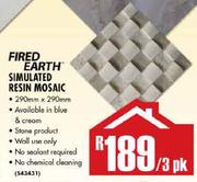Fired Earth Simulated Resin Mosaic-3 Pack