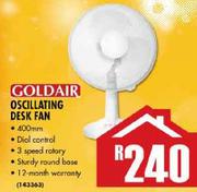 Goldair Oscillating Desk Fan