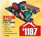Ryobi 350W Belt & Disc Sander HBDS350