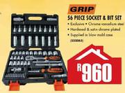 Grip 56 Piece Socket & Bit Set