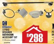 Cast Away 5 Piece Designer Bathroom Accessory Set