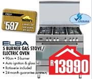 Elba 5 Burners Gas Stove / Electric Oven