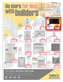 Builders Warehouse KZN : Appliance (21 Apr - 10 May 2015), page 1