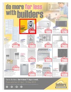 Builders Warehouse KZN : Appliance (21 Apr - 10 May 2015), page 1