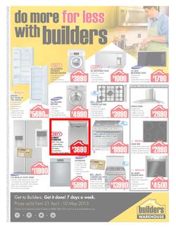 Builders Warehouse KZN : Appliance (21 Apr - 10 May 2015), page 1