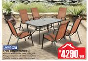 Living Out 7 Piece Tanbur Steel Patio Set-Per Set
